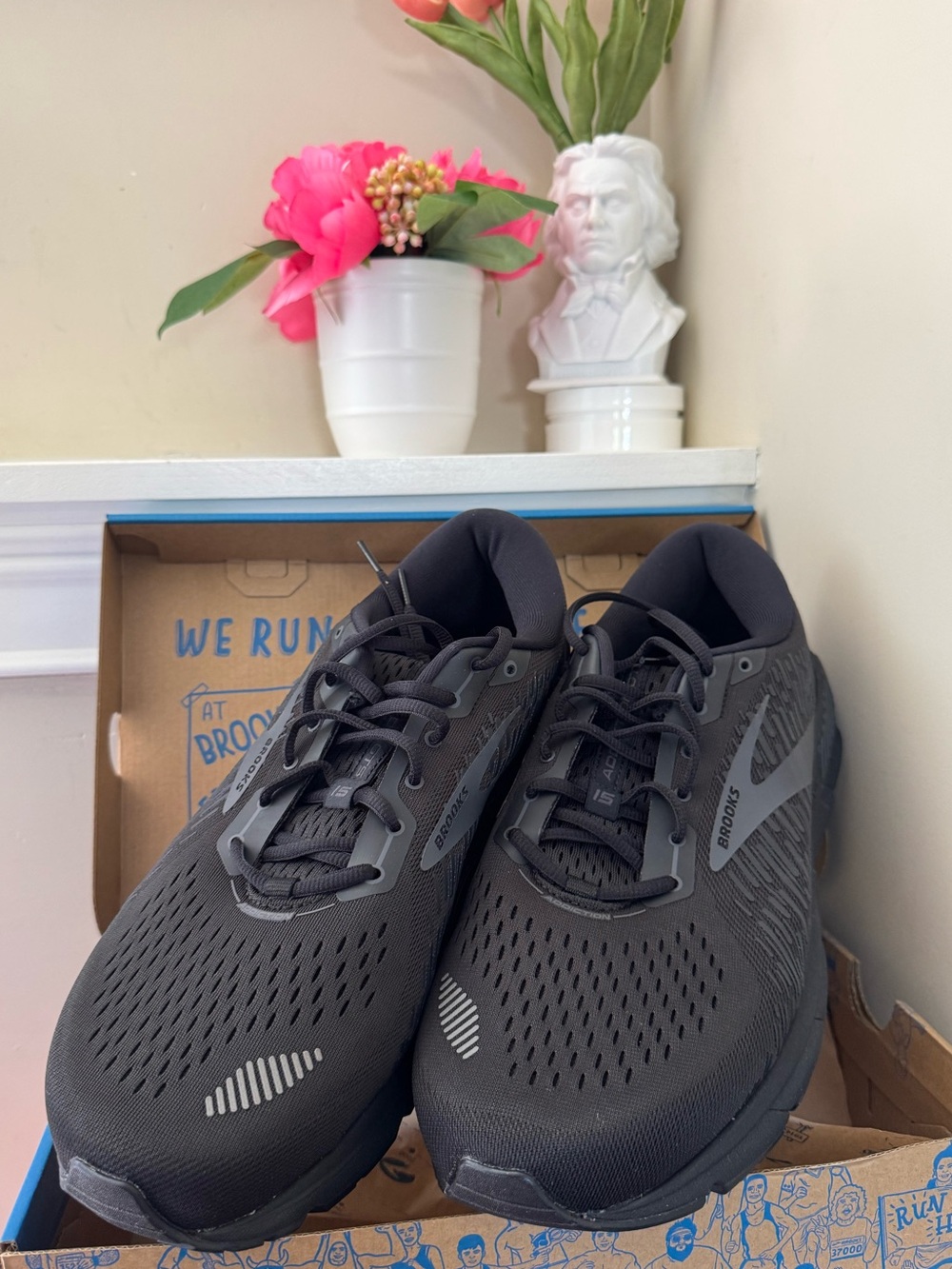 Brooks Men's Ghost 15 Running Shoes - Charcoal Black